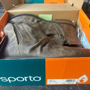 Sporto Misty Brown Slip-On Boots